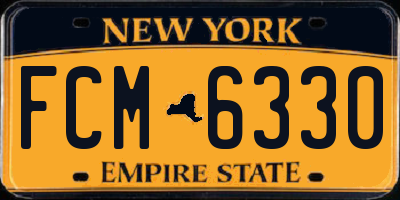 NY license plate FCM6330