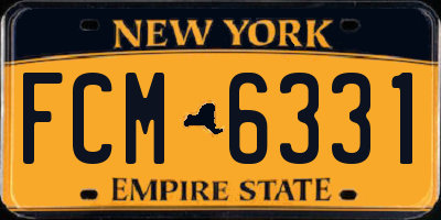 NY license plate FCM6331