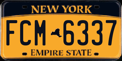 NY license plate FCM6337