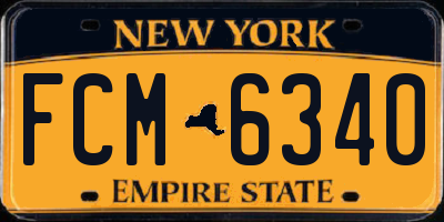 NY license plate FCM6340