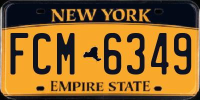NY license plate FCM6349