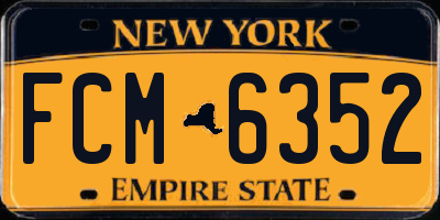 NY license plate FCM6352