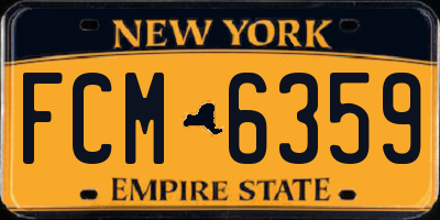NY license plate FCM6359