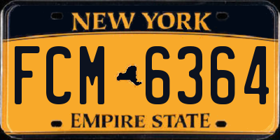 NY license plate FCM6364