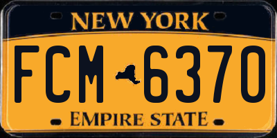 NY license plate FCM6370