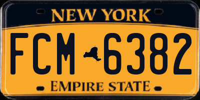 NY license plate FCM6382