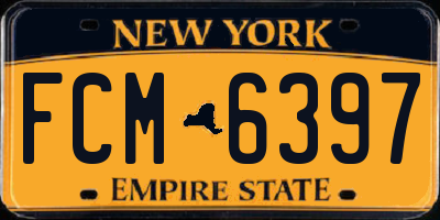 NY license plate FCM6397