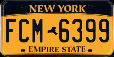 NY license plate FCM6399