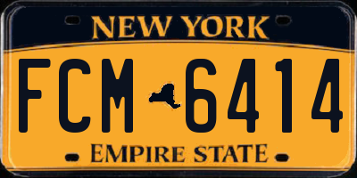 NY license plate FCM6414