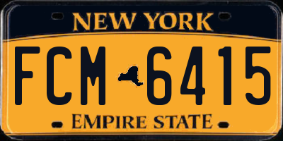 NY license plate FCM6415