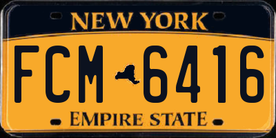 NY license plate FCM6416