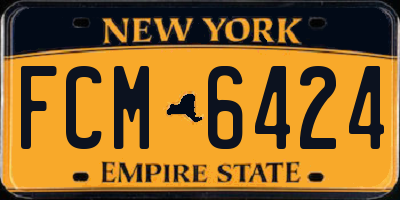 NY license plate FCM6424