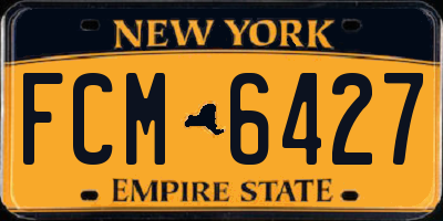 NY license plate FCM6427