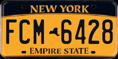 NY license plate FCM6428