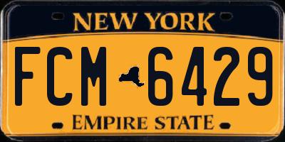 NY license plate FCM6429
