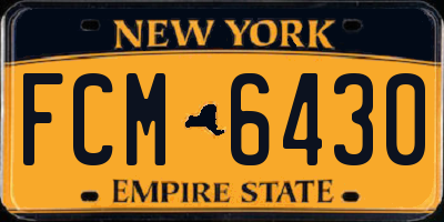 NY license plate FCM6430