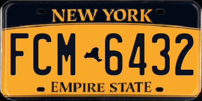 NY license plate FCM6432