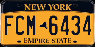 NY license plate FCM6434