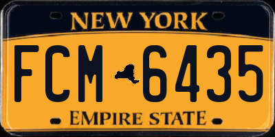 NY license plate FCM6435