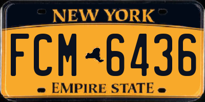 NY license plate FCM6436