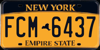 NY license plate FCM6437