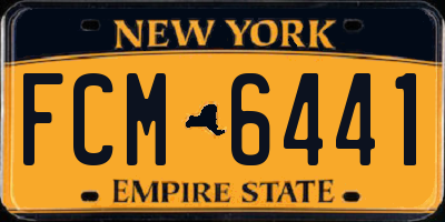 NY license plate FCM6441