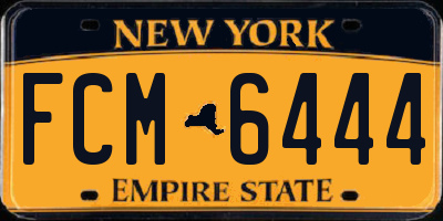 NY license plate FCM6444