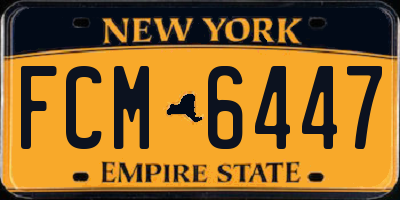 NY license plate FCM6447