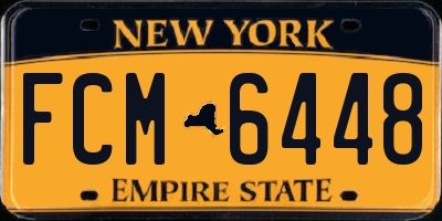 NY license plate FCM6448