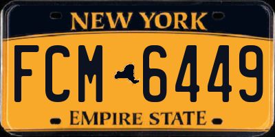 NY license plate FCM6449