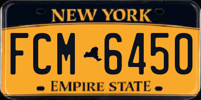 NY license plate FCM6450