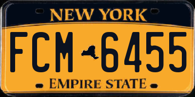 NY license plate FCM6455