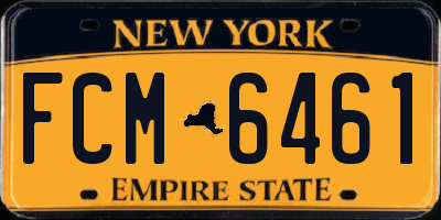 NY license plate FCM6461