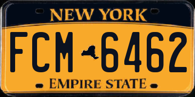 NY license plate FCM6462