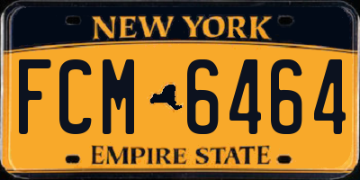 NY license plate FCM6464
