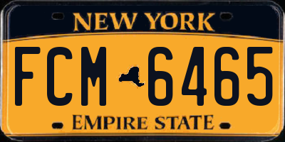 NY license plate FCM6465