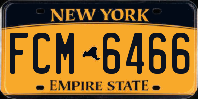 NY license plate FCM6466
