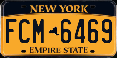 NY license plate FCM6469