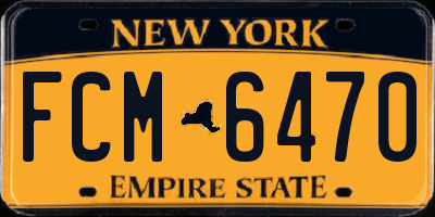 NY license plate FCM6470