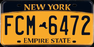 NY license plate FCM6472