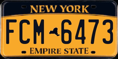 NY license plate FCM6473