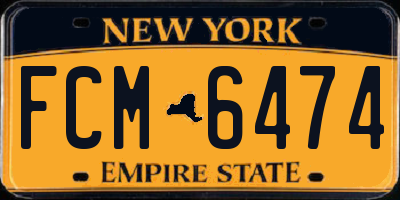 NY license plate FCM6474