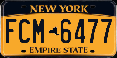 NY license plate FCM6477