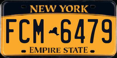 NY license plate FCM6479