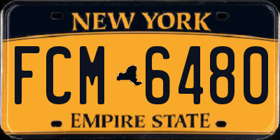 NY license plate FCM6480
