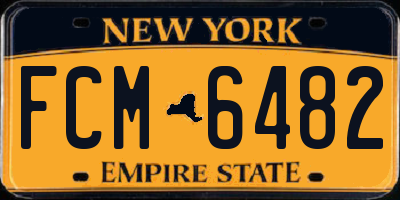 NY license plate FCM6482