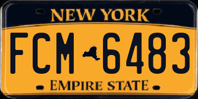 NY license plate FCM6483