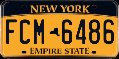 NY license plate FCM6486