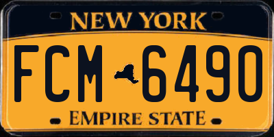 NY license plate FCM6490