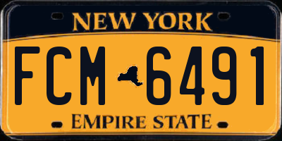 NY license plate FCM6491